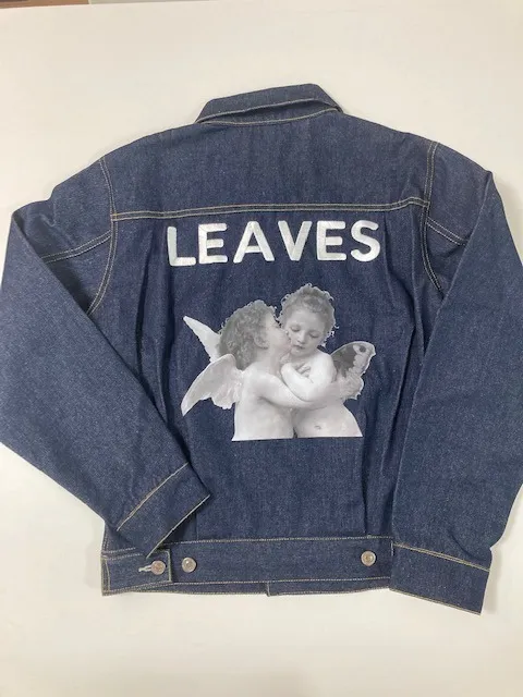 デニムSETUP小ロットでオリジナルデザインGジャン刺繍プリント